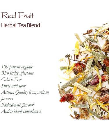 Red Berry Organic Fruit Tea 200g - Fruity Herbal Infusion Tisane | Shop Now - Buy Online on GoSupps.com