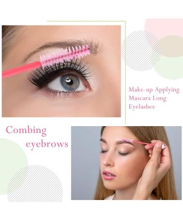 30 Pack Disposable Eyebrow Brushes with Tubes | Pink Mascara Wand Brushes & Diamond Eyelash Tubes for Women & Girls Makeup - Buy Online on GoSupps.com