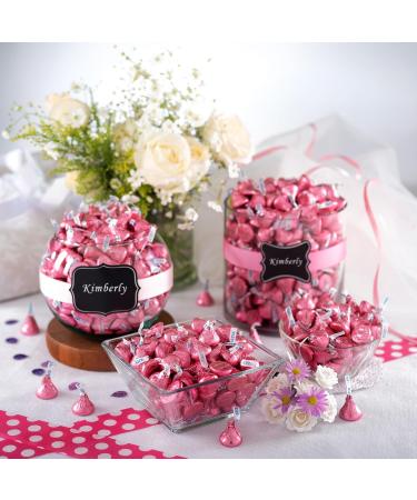 HERSHEY'S KISSES Milk Chocolate Candy Pink Foils Candy for Baby Showers Gender Reveals Holiday Candy Christmas Candy Stocking Stuffers 415g - Buy Online on GoSupps.com