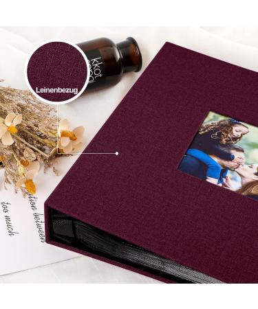 Buy Lanpn 10x15 Photo Album - 1000 Pockets XXL Linen Insert for High & Landscape Photos - Violet Purple - International Shipping Available - Buy Online on GoSupps.com