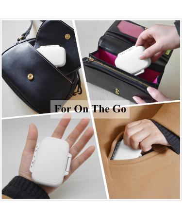 Small Pill Box Organizer | Travel Medication Case with 3 Compartments | Daily Vitamin Holder - White - Buy Online on GoSupps.com