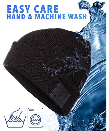 Foxelli Bluetooth Beanie - Wireless Hat with Headphones for Men & Women in Black - Buy Online on GoSupps.com