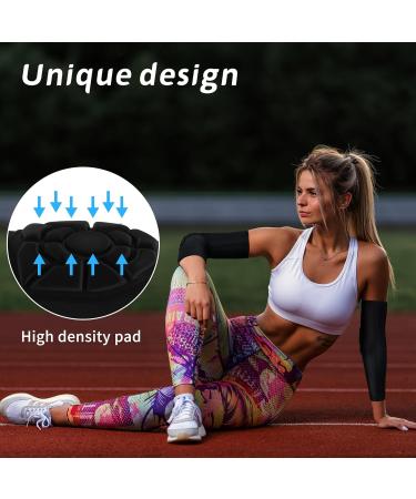 Elbow Pads for Men & Women - Compression Sleeve Arm Support for Basketball Wrestling Football Volleyball & Snowboarding Thickened Protective Gear - Buy Online on GoSupps.com