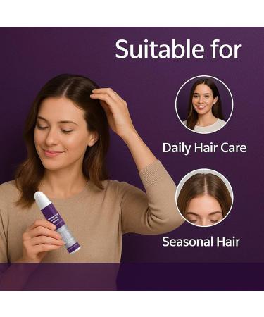 Roll-On Hair Growth | 15ml Roll-On Solution for Thickened Hair - Massage Oil For Sensitive Scalp - For Smooth Curly Damaged Hair Thinning Dry Travel Daily Salon - Buy Online on GoSupps.com