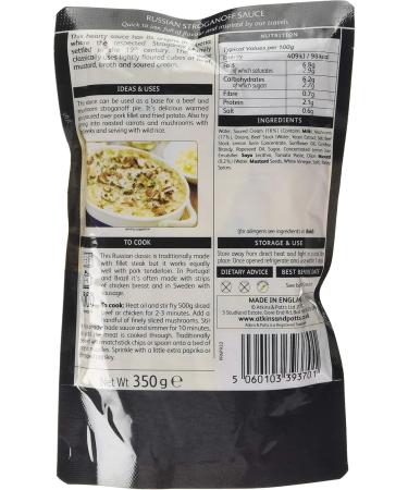 Atkins & Potts | Stroganoff Sauce - Make Every Meal Special - Great Taste Award Winners - 350g Pouch - Buy Online on GoSupps.com