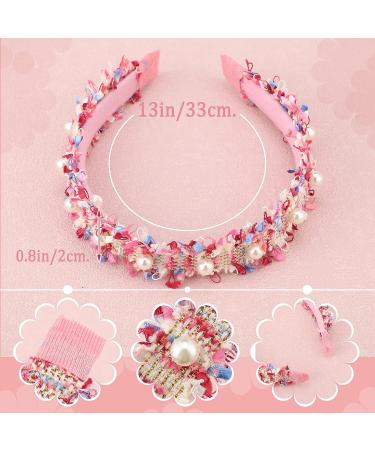 Sinmoe 6 Pcs Confetti Headbands for Girls Room Decor - Pearl Jeweled Glitter Hair Accessories - Buy Online on GoSupps.com