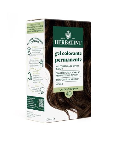 Herbatint Herbatint 4D Permanent Hair Color Gel Golden Brown - 170 ml | Ammonia-Free 100% Gray Coverage | For Sensitive Skin with 8 Natural Organic Extracts