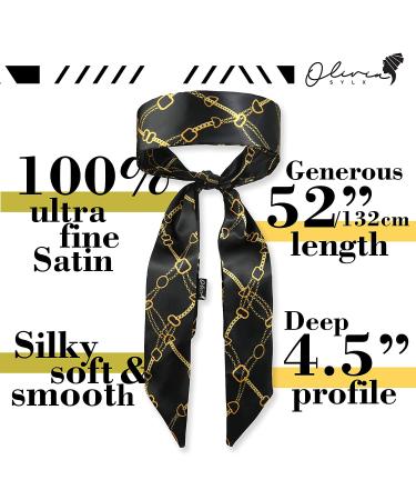 Satin Edge Scarf for Women - Stylish Head Wrap for Natural Hair & Wigs | Soft & Secure Chains - Buy Online on GoSupps.com