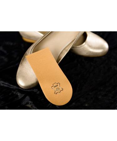 Heel Raise Elevator Heel Pad Orthotic Wedge 25mm 1.0 inch Height Size M Leather Cover - Pack of 1 - Buy Online on GoSupps.com