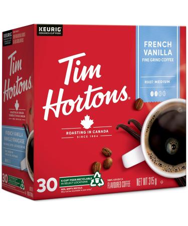 Tim Hortons French Vanilla Coffee Keurig K-Cup Pods Flavoured Medium Roast 30 Count (Imported from Canada) COFFEE French Vanilla 1 count (Pack of 30) - Buy Online on GoSupps.com