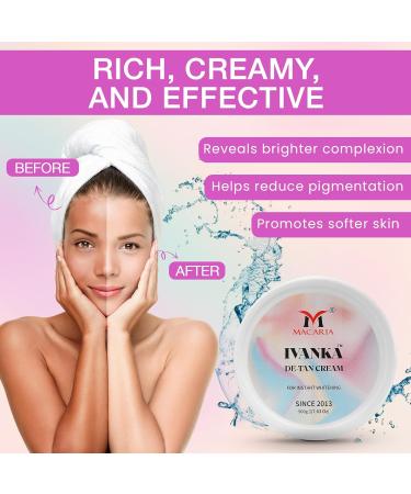 Macaria Ivanka DE-Tan Face Cream for Men & Women for Professional Tan Removal for Instant Skin Whitening & Brightening with 3-in-1 Cleanser Scrub Mask for Saloon like Result for Men & Women 500g - Buy Online on GoSupps.com