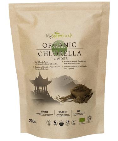 MySuperfoods Organic Chlorella Powder (200g) Natural Source of Protein 200 g (Pack of 1)