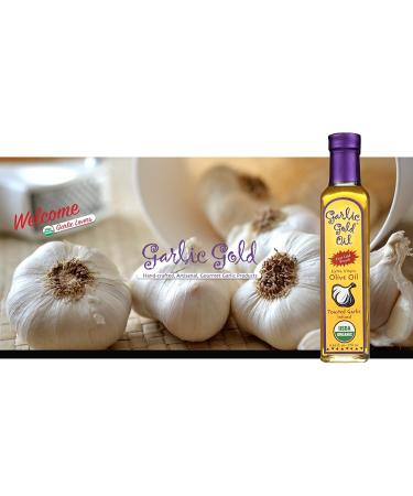 Garlic Gold Organic Extra Virgin Olive Oil - Toasted Garlic Infusion, Low FODMAP, Pack of 6 - Buy Online on GoSupps.com