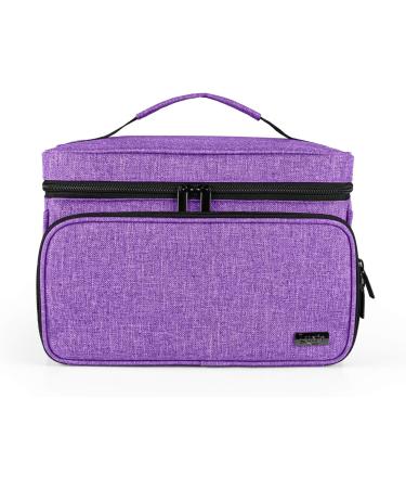 Luxja Sewing Accessories Organizer with 2 Detachable Clear Pockets - Purple Sewing Supplies Organizer (Patent Design) - Buy Online on GoSupps.com