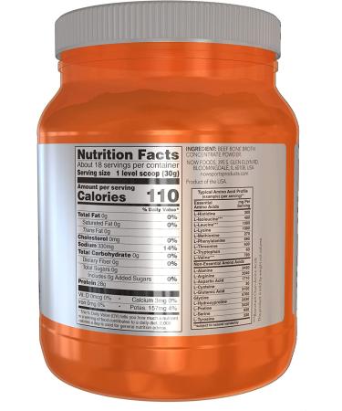 Now Foods Sports Beef Bone Broth Protein Powder 1.2 lbs â€“ Ultimate Muscle Recovery & Collagen Boost - Buy Online on GoSupps.com