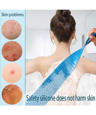 2 Pcs Silicone Back Scrubber for Shower - Exfoliating Body Brush for Men and Women with Hooks - Skin Health and Comfortable Massage - Buy Online on GoSupps.com