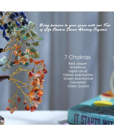 PYOR Chakra Crystal Tree - Gemstone Spiritual Decor for Healing and Balance | Tree of Life Home Decor Gift for Women | Money Tree with Seven Chakra Crystals - Buy Online on GoSupps.com
