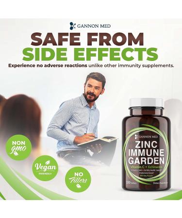 GANNON MED Chelated Zinc 50mg + Vitamin C 800mg + Echinacea 600mg Tablets - Immune Support for Kids & Adults - Buy Online on GoSupps.com