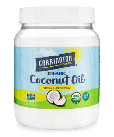 Carrington Farms Organic Virgin Cold Pressed Coconut Oil for Cooking, Nutrient Dense, Unrefined, Perfect for Baking or Sauteing Vegetables, 54 Fl Oz 54 Ounce (Pack of 1)