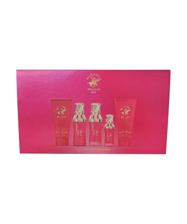 Beverly Hills Polo Club BHPC HOT Women's Exclusive 5 Piece Set Fragrance Collection with Natural Body Lotion Eau de Parfum (1.7oz & 0.5oz) and Hair Body Wash - Perfect Holiday Gift for Her - Buy Online on GoSupps.com