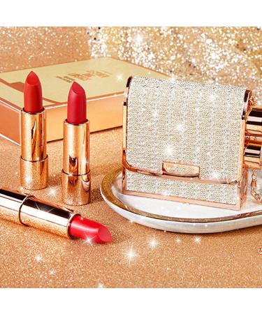  LINGJIONG 3 Matte Velvet Lipsticks with Chain Bag - Lip Makeup Kit - Long-Lasting Cream - Pigmented Lip Stains - Waterproof Lingjiong - Buy Online on GoSupps.com