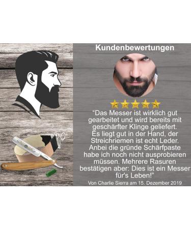 Premium Solingen Razor Set - Professional Quality Olive Wood Shaving Gift Set with Leather Straps & Paste for Gentle Shaves - Buy Online on GoSupps.com