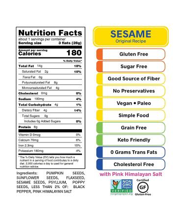 ELLAS FLATS All Seed Savory Crisps - Gluten Free, Keto, Vegan, High Fiber, Low Carb (20 Pack) - Buy Online on GoSupps.com