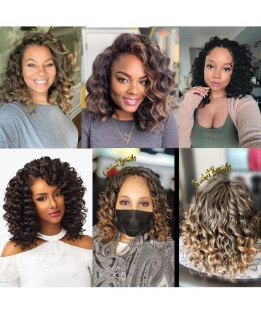 Ocean Wave Crochet Hair for Black Women - 9 Inch Deep Wave Curly Synthetic Hair Braids (7 Packs, 1B#) - Buy Online on GoSupps.com