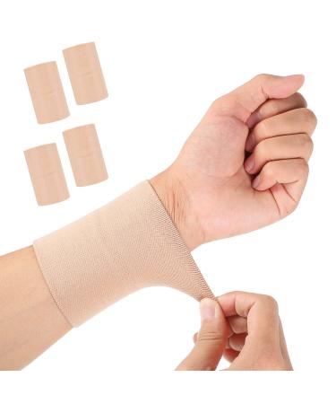 SATINIOR 2 Pairs Compression Wrist Sleeve Compression Wrist Brace Wrist Supports Wrist Wraps Elastic Wristbands for Men and Women Tennis, Tendonitis, Carpal Tunnel (Beige, Small) Beige Small - Buy Online on GoSupps.com