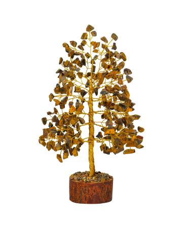 Tigers Eye Crystal Tree Healing Crystals Crystal Gifts Gemstones and Crystals House Decor Gemstone Tree Meditation Accessories Good Luck Gifts Gem Tree Crystal Bonsai Tree Reiki Supplies Tiger Eye Golden Wire