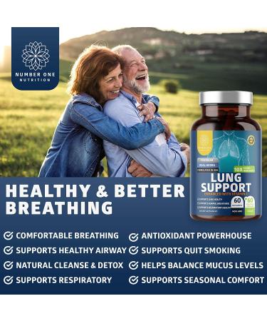 N1N Premium Lung Support Supplement - Natural Cleanse & Detox with Quercetin, Bromelain & Vitamin C - 60 Veg Caps - Buy Online on GoSupps.com