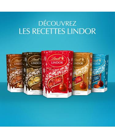 Lindt - Cornet LINDOR - Assortiment de Chocolats Caramel Pointe de Sel - C ur fondant - Optimal pour No l 200g marron et blanc 200g - Buy Online on GoSupps.com
