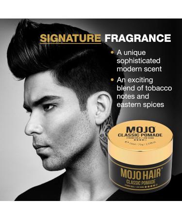 MOJO Hair Classic Pomade - Strong Hold, Low Shine, Water Based Styling Product for Men & Women - Luxury Fragrance - Washes Out Easily - 75ml (Pack of 1) - Buy Online on GoSupps.com