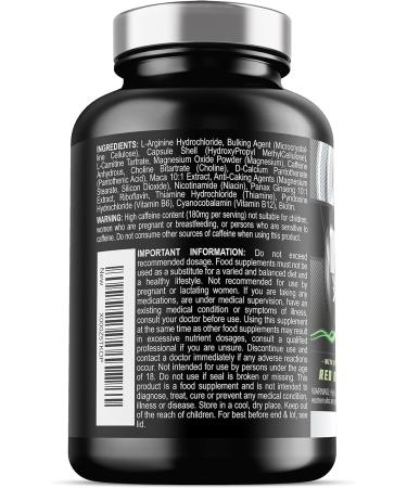 NO2 Xtreme Nitric Oxide Supplement - 120 Capsules Pre Workout Pump Tablets with L-Arginine, Niacin & Caffeine - Vegetarian & Vegan Friendly for Men and Women - Buy Online on GoSupps.com