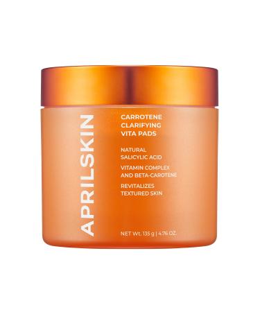 APRILSKIN Carrotene Clarifying Pads | Oily  sensitive  acne-prone skin | Vegan  Cruelty-Free  exfoliating  fights acne & pore-tightening | 60 Pads | No sulfates and Artificial Fragrance - Buy Online on GoSupps.com