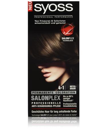 Syoss Hair Color 4-1 Medium Brown Pack of 3 (3 x 115 ml)