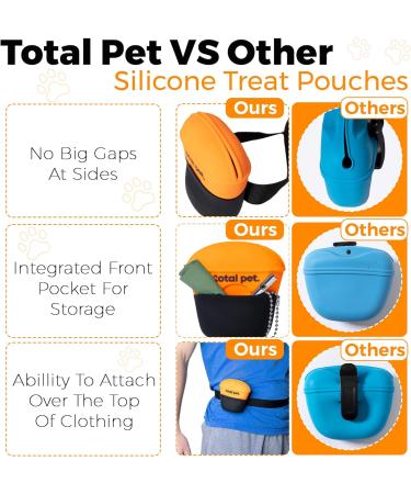 Total Pet Dog Treat Pouch Bag - Silicone, Belt & Clip, Magnetic Closure | Ideal for Puppy & Dog Training/Walking - Buy Online on GoSupps.com