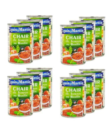 Louis Martin Lot of 12x Tomato Pulp with Basil - Louis Martin - 400g box