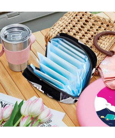Portable Menstrual Cup & Sanitary Napkin Storage Bag - Stylish & Functional Organizer for Teen Girls & Women - Zip Pocket Design - 5 Colors Available - Buy Online on GoSupps.com