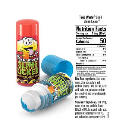 TOXIC WASTE Slime Licker Sour Liquid Candy 12-Count Box - Strawberry Blue Razz Flavors - Buy Online on GoSupps.com