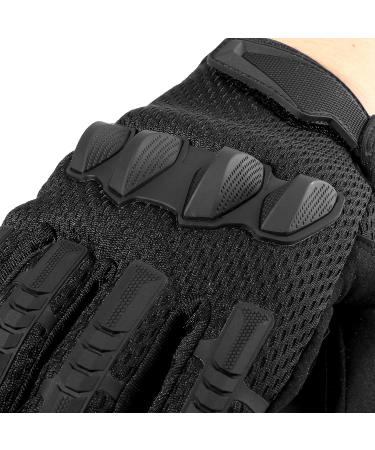 YOSUNPING Full Finger Tactical Gloves - Touchscreen, Motorcycle, Hiking, Cycling, Climbing - Black - Large - Buy Online on GoSupps.com