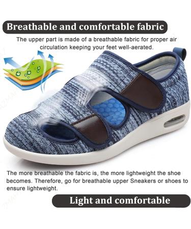 Homesally Diabetic Shoes for Men and Women - Orthopaedic Slippers for Diabetic Feet - Wide Width Walking Sneakers - Lightweight Outdoor Footwear (44.5EU/Label 48, Light Grey) - Buy Online on GoSupps.com