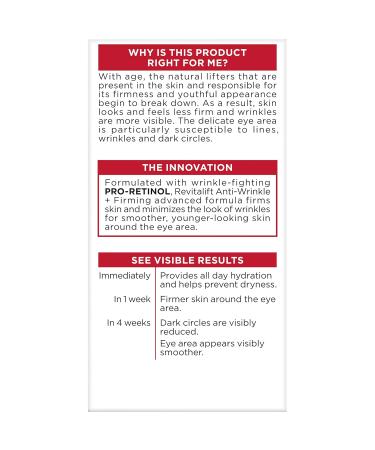 L'Oreal Paris RevitaLift Anti-Wrinkle + Firming Eye Cream - Shop Internationally for Youthful Skin - Buy Online on GoSupps.com