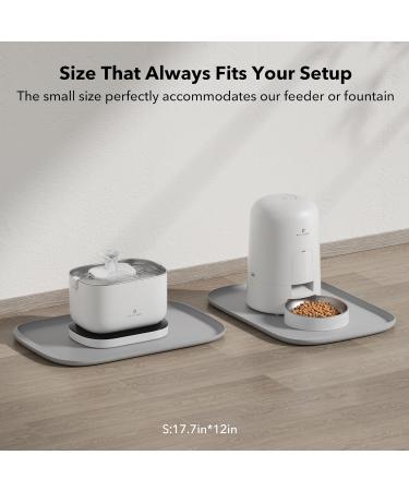 Petlibro Silicone Cat Feeding Mat - Non-Slip Waterproof Bowl Mat for Kitten & Puppy - S Grey (17.7 in x 12 in) - Buy Online on GoSupps.com