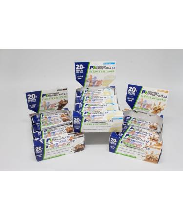 Performance Inspired Nutrition - Mixed Box of 12 Protein 2.0 Bars | Chocolate Peanut Butter & Birthday Cake Flavors - International Shipping Available - Buy Online on GoSupps.com
