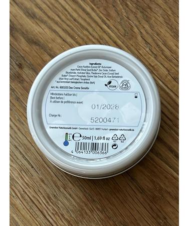  GREENDOOR GREENDOOR Sensitive Cream Deodorant 50ml effective natural deodorant without perfume and aluminum vegan 100% recycled plastic container with organic coconut oil virgin cocoa butter allergen-free - Buy Online on GoSupps.com