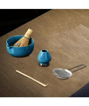 B Baosity 5 Pieces Matcha Tea Set Japanese Ceremonial Matcha Full Set Stainless Sifter Matcha Ceremony Set for Matcha Ceremony Office Blue - Buy Online on GoSupps.com