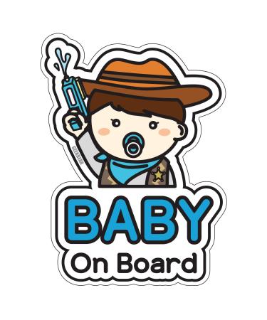 Baby on Board Sign for car (09. Cowboy)