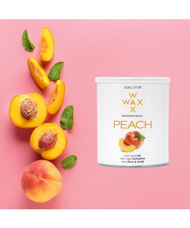 Guill Gold Peach Wax 800ml - Easy-to-Use Wax for Legs Armpits Face & Body | Suitable for All Hair Types & Sensitive Skin - International Shipping Available - Buy Online on GoSupps.com