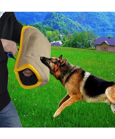 Morezi Dog Bite Sleeve Training Protection | Heavy Duty Jute | Durable Fit for Pit Bull, German Shepherd, Mastiff | Puppy & Small Dogs Biting Tugging Toy - Yellow - Buy Online on GoSupps.com